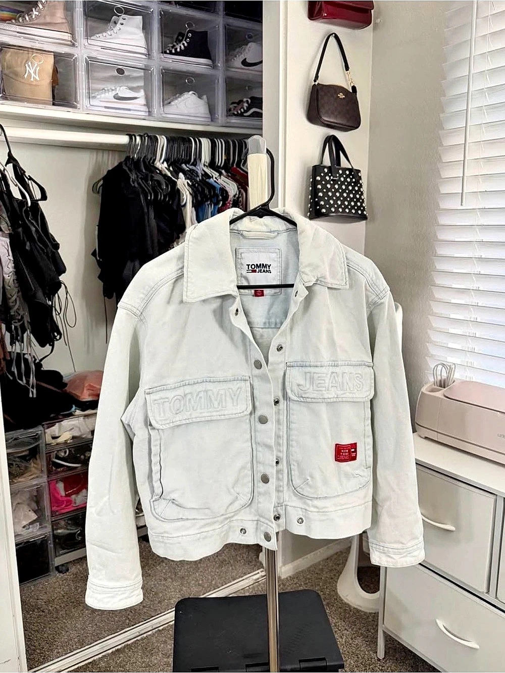 Tommy Jeans Women's White Jean Jacket Like New
